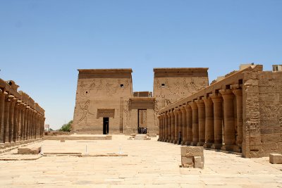 Columns entrance Isis temple