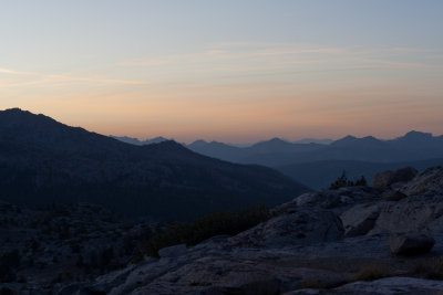 Sunset from Lake Marie, looking towards the Mono Divide