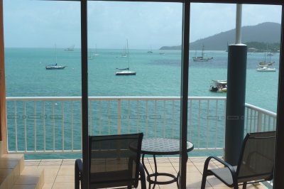 View from room at coral Sea Resort, Airlie Beach