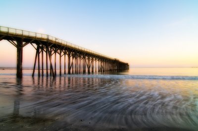 pier after sunset