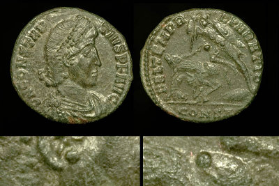 Constantius II with centration dots