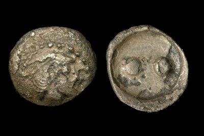 Syracuse - silver Hexas - .05g 8mm 5th Cent. BC