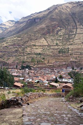 Looking down on Pisac