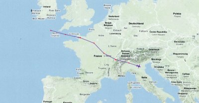 Across Europe to Italy