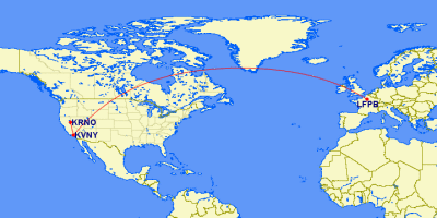 A long trip back to America from France