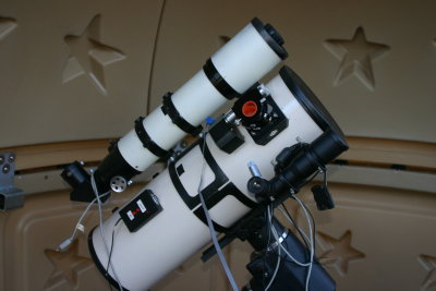 Intes MN74 Mak/Newt w/ Orion ED80mm guide scope.
