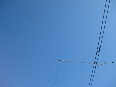 Trolley power lines