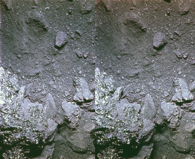 * Crater bottom with glass deposits (11)