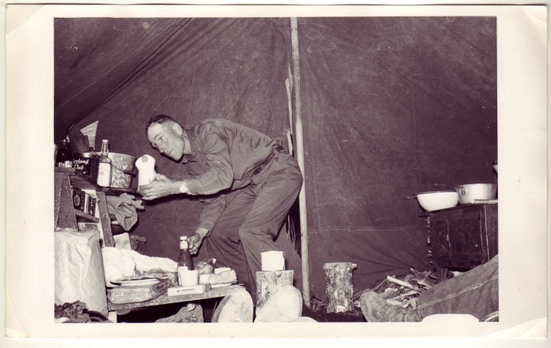 Oct62-Sweetwater Hunting Camp Charles & Lenard McAlary, Fred Shelton. Walcott, Colo