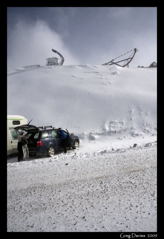 Groomers above Cardrona