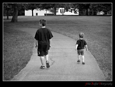 Walking with brother
