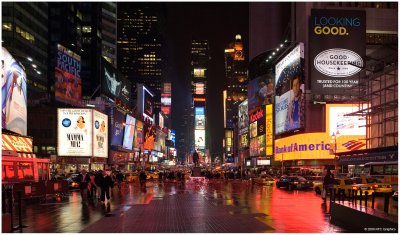 A Rainy Evening In Times Square