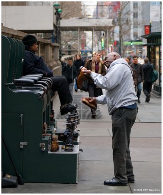 Shoe Shine on 42nd and 5th Avenue