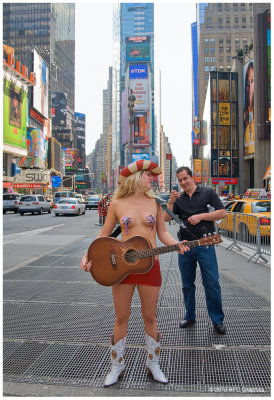 The Naked Cowgirl in Times Square c
