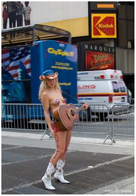 The Naked Cowgirl in Times Square d