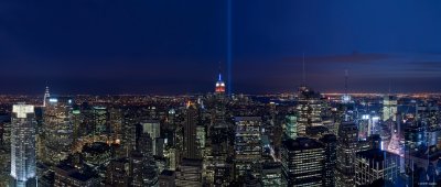 Tribute In Light At Dusk