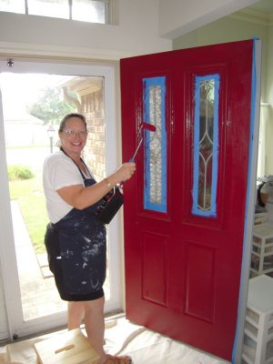 DSCN4246 Miriam painting Front Door Red.JPG
