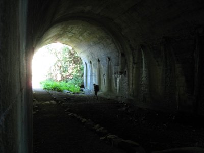 Looking through tunnel