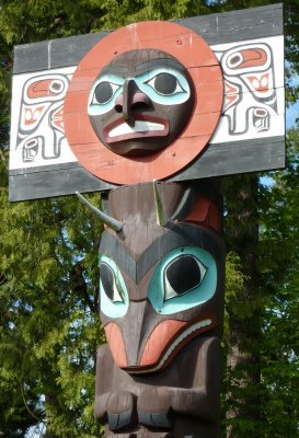 Totem poles in Stanley Park, Vancouver, BC