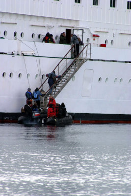 returning up the gangway