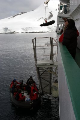 returning passengers & zodiacs