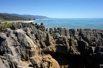 Panacake rocks and blowholes at Punakaki