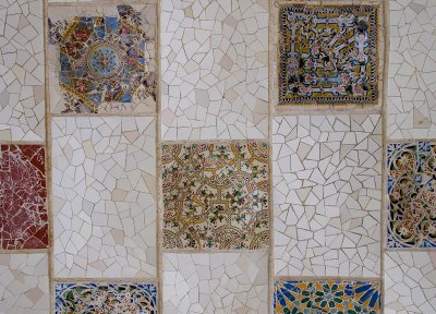 Mosaic Closeup in Park Guell