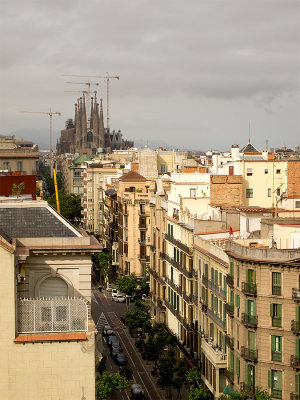 Sagrada Familia from Hotel Rooftop