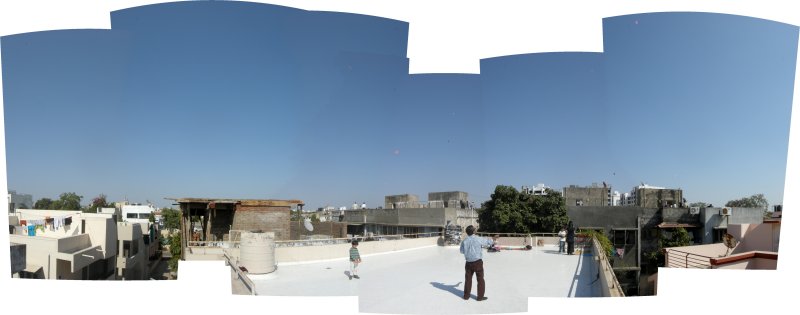 Kite flying on Partivs terrace, Ahmedabad (14 Jan 2011)