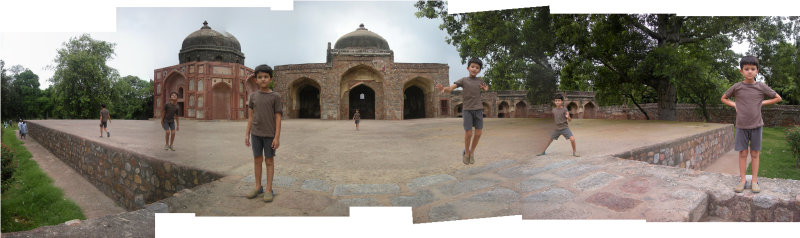 Rahil at Humayans Tombs Masjid (28 July 2012)