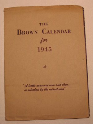 Bill Eddy Calendar from 1945