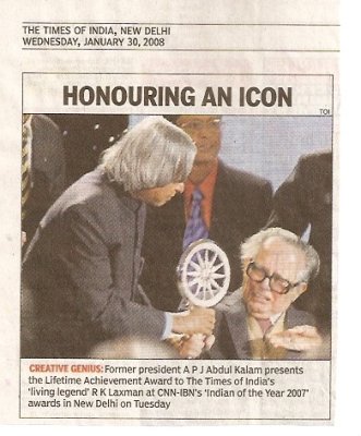 Receiving India's lifetime achievement award in 2007