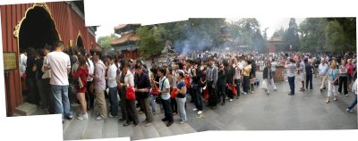 Line to Yong He Gong Lama Temple (19 Sept 2009)