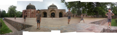 Rahil at Humayan's Tombs Masjid (28 July 2012)