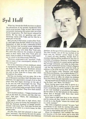 Hoff biography from a 1949 King Features catalog