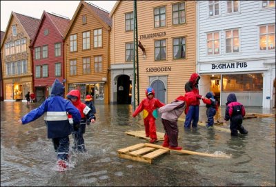 Bryggen under vann