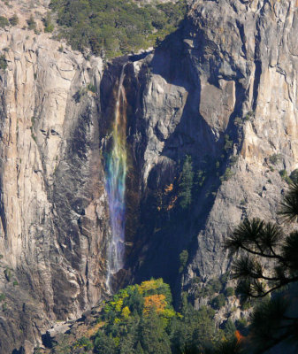 Bridalveil Fall rainbow from Artist Point