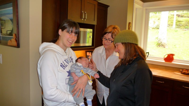 Kama ( the mum). Alison (the Grandma), Chelle and the little guy.