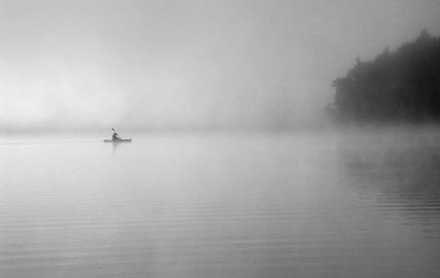 Canoe in Fog