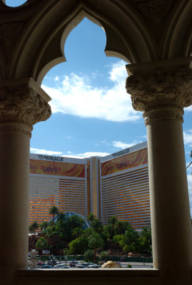 View of the Mirage Hotel from the Venetian