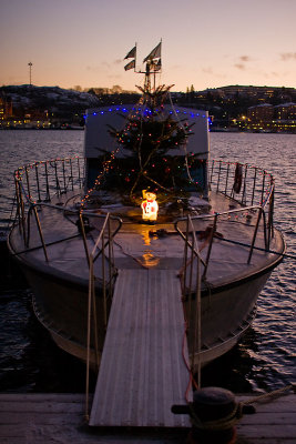 Christmas boat
