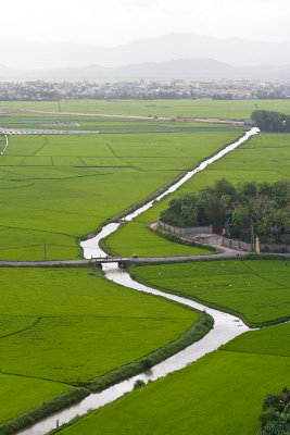 River along the rice fields