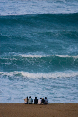 Looking at a stormy sea