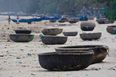 Baskets on the beach