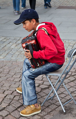 Young street musican