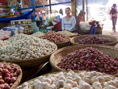 At the market