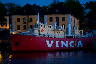 The former lighthouse ship Vinga