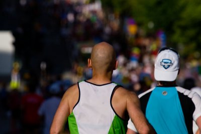 The other side of a marathon runner