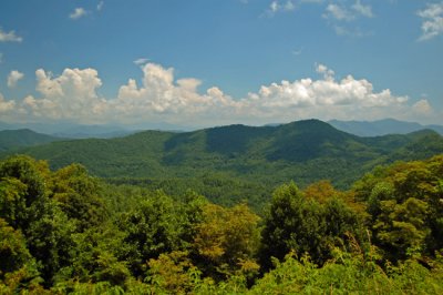 View from Cherohala Skyway, NC 5000 feet above sea level