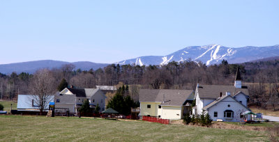 near Waitsfield, with Mad River ski area in distance